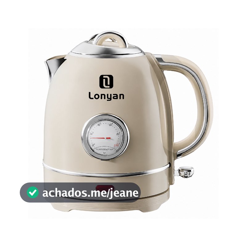 Chaleira Eletrica 1,5L 1355W 127V 220V com Garrafa Térmica 2L inox SUS304 LONYAN Fervura Rapida Cozinha Cafe Auto Agua