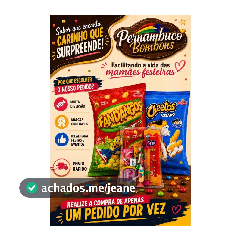 Kit de Guloseimas Doces para Festas de Aniversário Prontos para Uso Kit 04