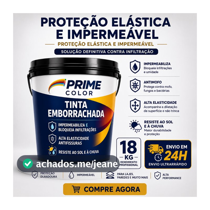 Tinta Emborrachada 14KG Super Proteção | Borracha Líquida Impermeável Hidrorepelente Não Descasca