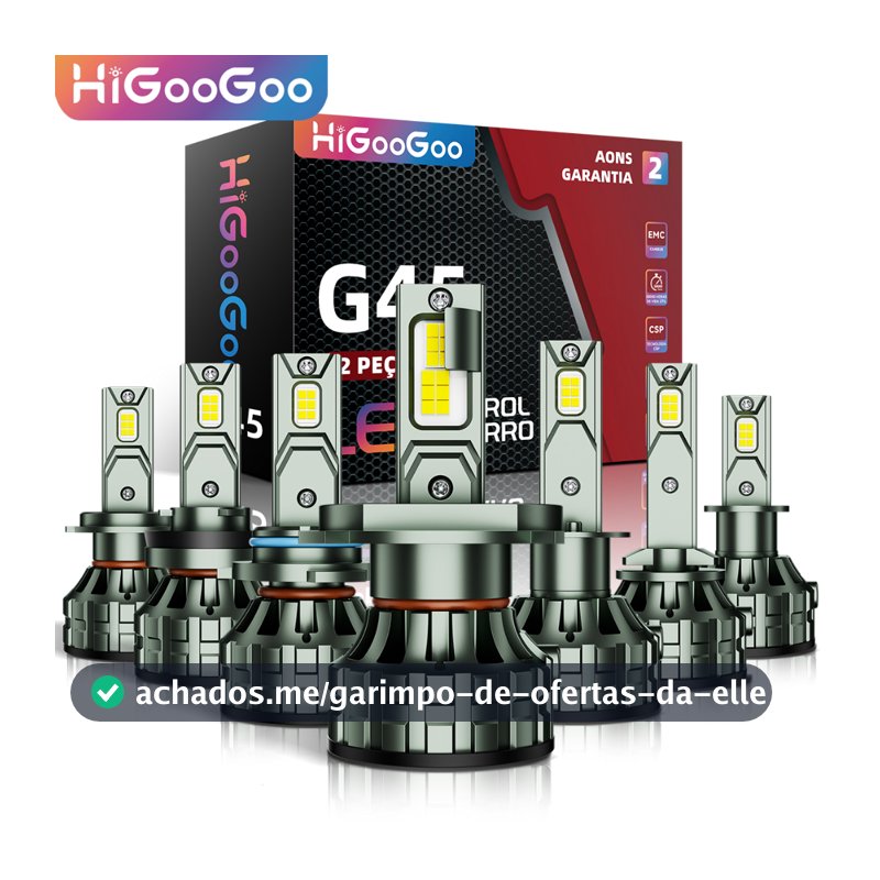 HiGooGoo 22000LM Par Lâmpada Farol De Led Carro Dois Anos 110W 6500K Para H1 H3 H4 H7 H11 H27 9005 9006