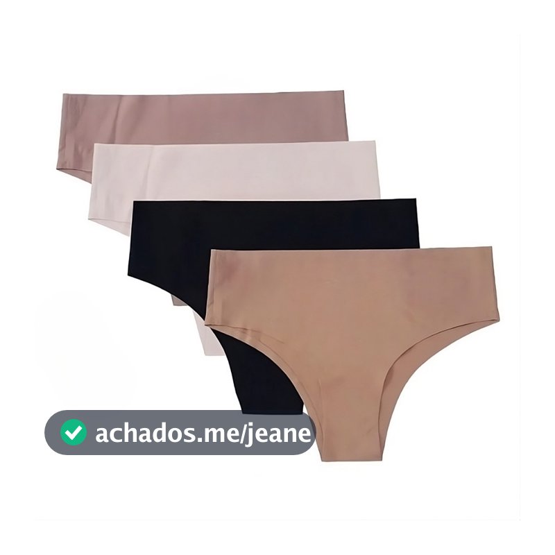 Kit Calcinha Cós Alto Sem Costura MICROFIBRA Corte a Laser Tangão Coleção Blogueira Promoção