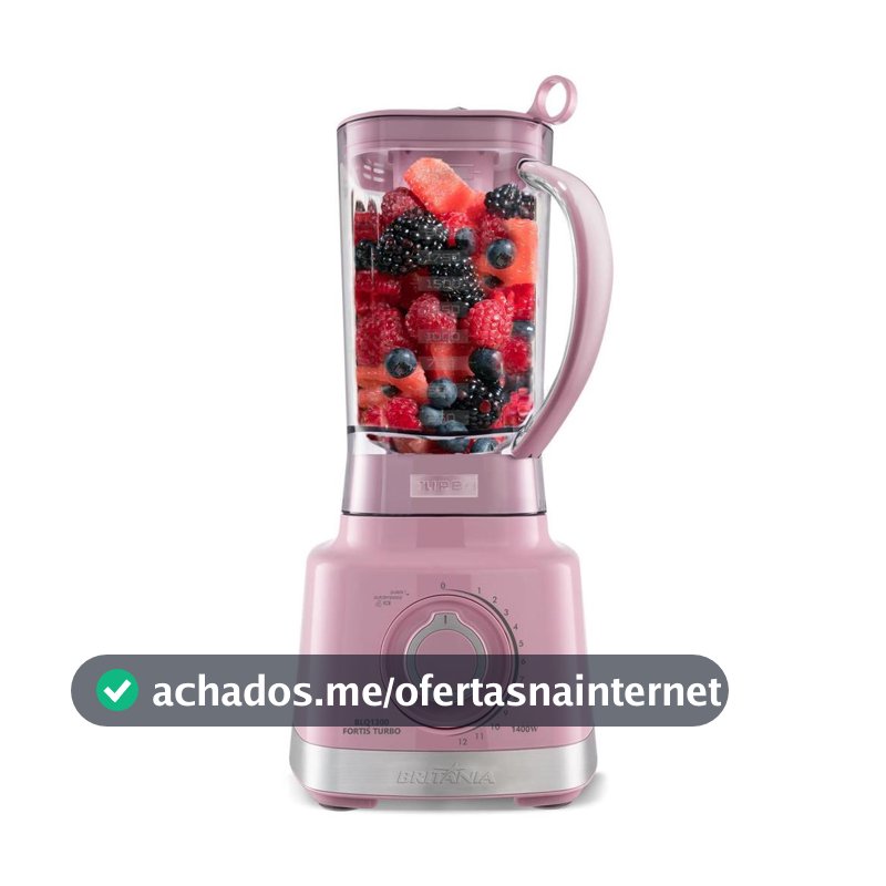 Liquidificador Rosa Britânia 1400W 3L 12 Velocidades BLQ1300RS