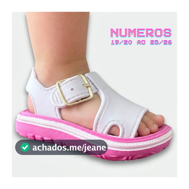 Sandalia Infantil Baby Chavenos | Chinelo Confortável para Bebê | Números 19 ao 26 | Leve e Macio - PINK