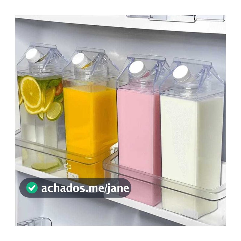 Garrafas 1000mlDe Acrílico Transparente Caixa De Leite Geladeira Leite Suco Bebidas Água Chá