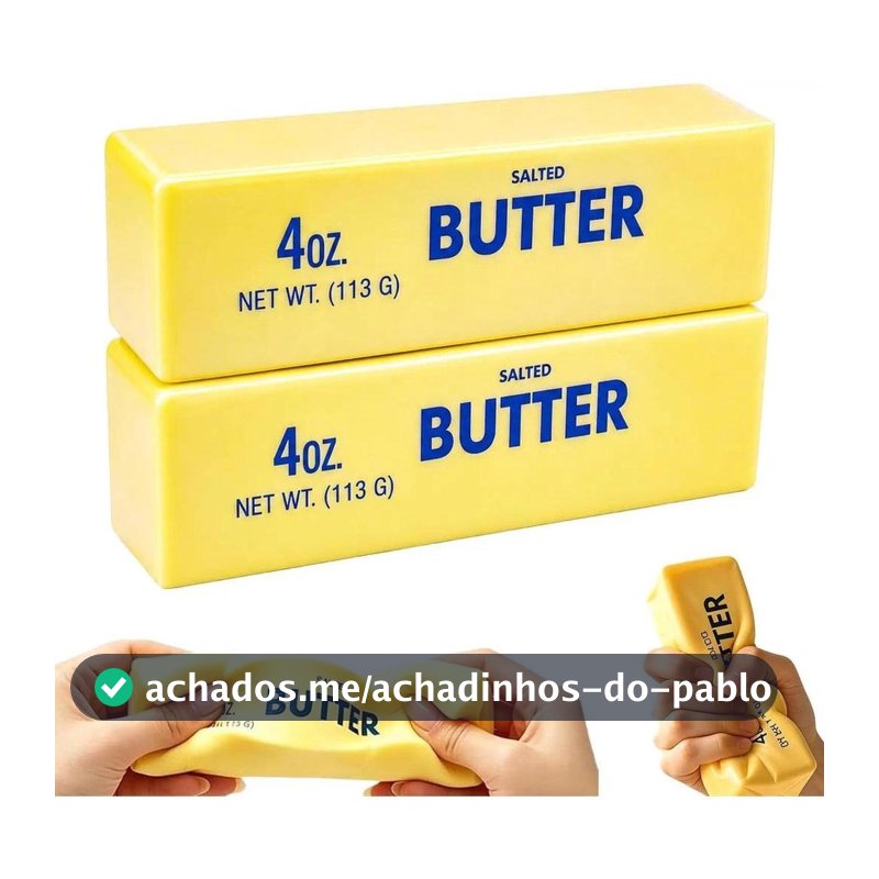 Brinquedo realista de barra de manteiga para apertar, brinquedo antiestresse de alívio de estresse engraçado, presente