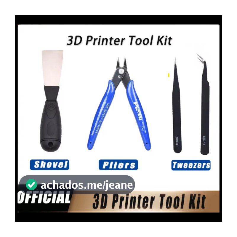 Kit Ferramentas Impressora 3D Profissional | Espátula Alicate Pinças Antiestáticas