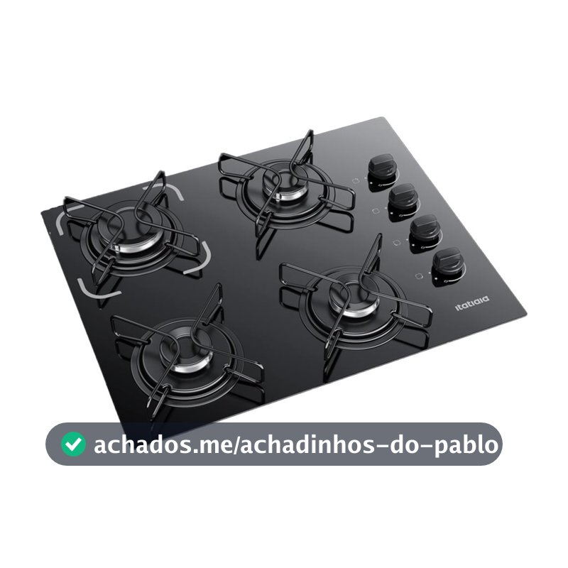 Fogão Cooktop 4 Bocas Bivolt Itatiaia Essencial Preto