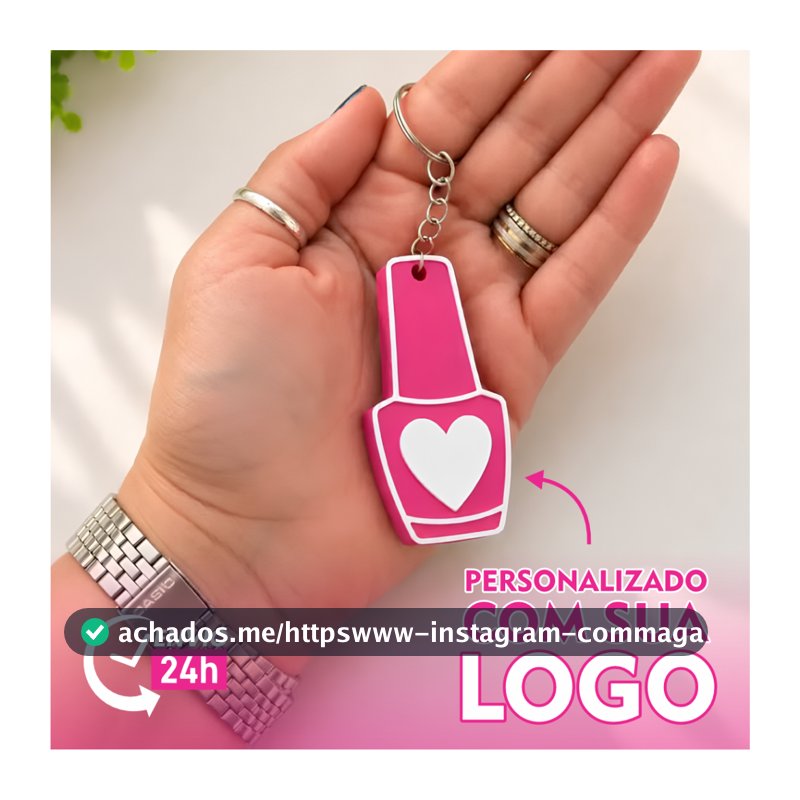 Kit 90 Unidades de Chaveiro Abridor de Lata Personalizado com Sua Logo Manicura Nails Brinde Presente Mimo