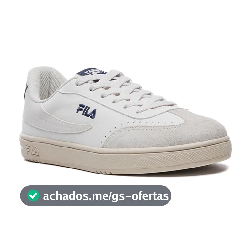 Tênis Fila Court 80 Masculino - Branco e Marinho