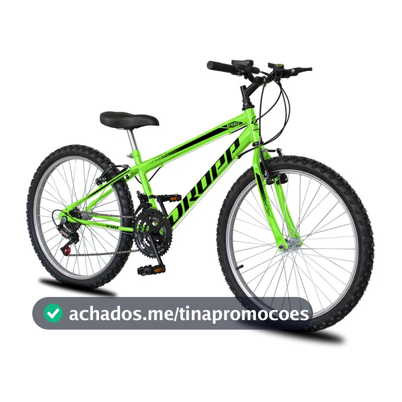 Bicicleta Aro 26 Dropp Sport Infantil Adulto18 vel marchas Freio V-Brake