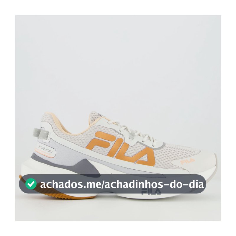 Tênis Fila Recovery Feminino Branco e Salmão