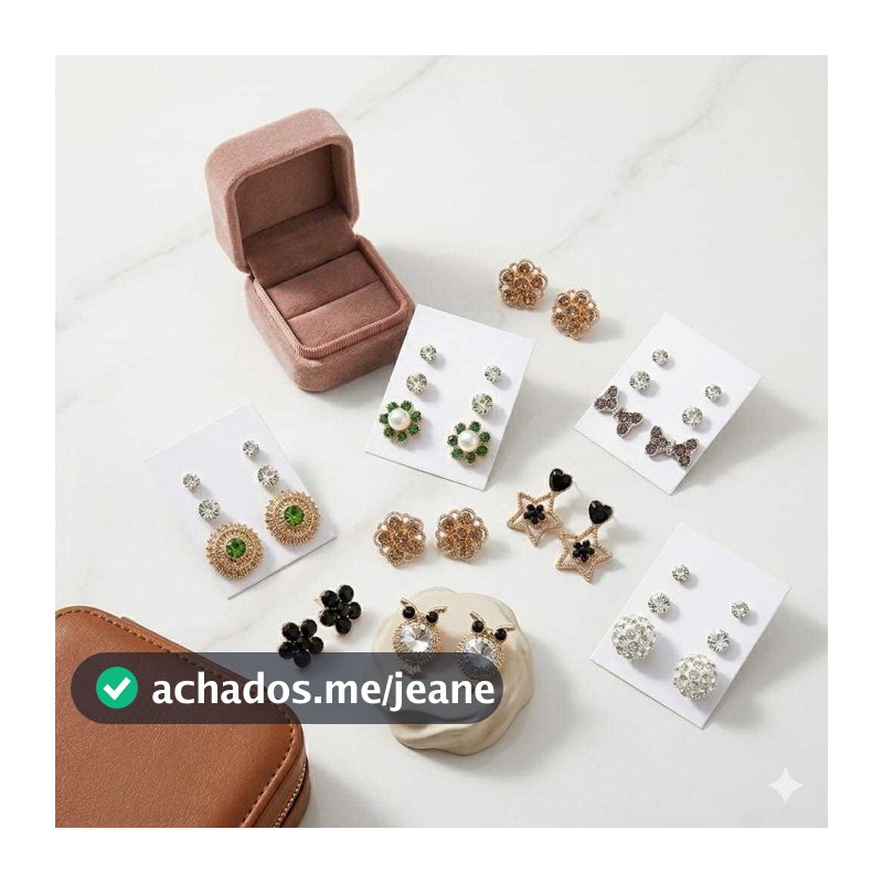 Kit 30 Pares de Brincos / 10 Cartelinhas com 3 Pares
