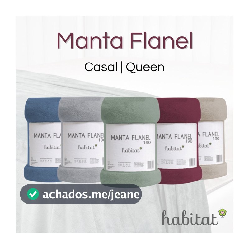 Manta De Microfibra Queen Casal Toque Extra Macio Antialérgico Quentinho Confortável Flanel Habitat