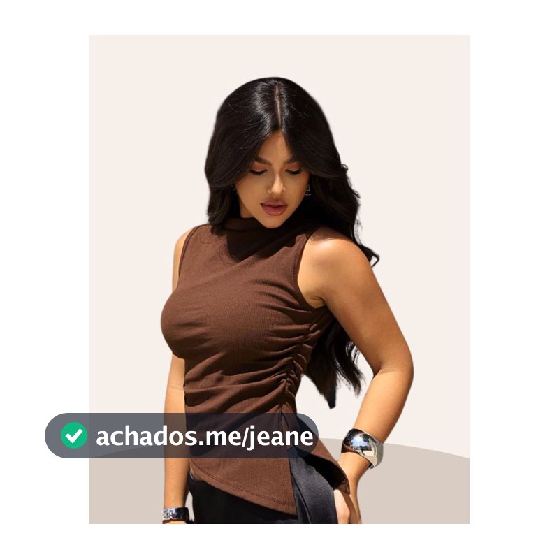 Blusa Assimétrica Feminina Ribana Canelada Casual Moderna Confortável Tendência