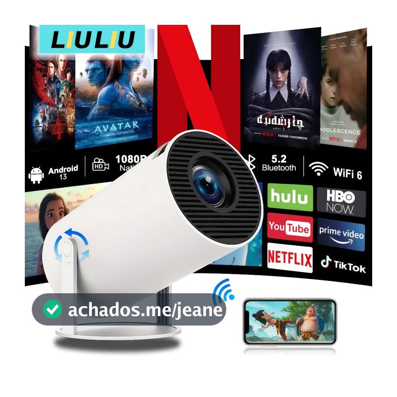 Projetor 4K HD 150 Polegadas Celular, Xbox, PS, Pc, Wifi HY300 Pro Magcubic Envio Imediato