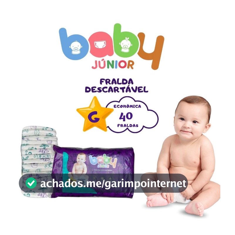 Fralda Descartável Infantil Econômica G 1 Pacote C/40 Unidades de  Fraldas Ajustável Anti-assadura