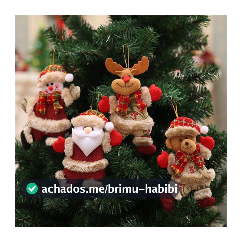 Kit 3 Enfeites de natal árvore natalina decoração