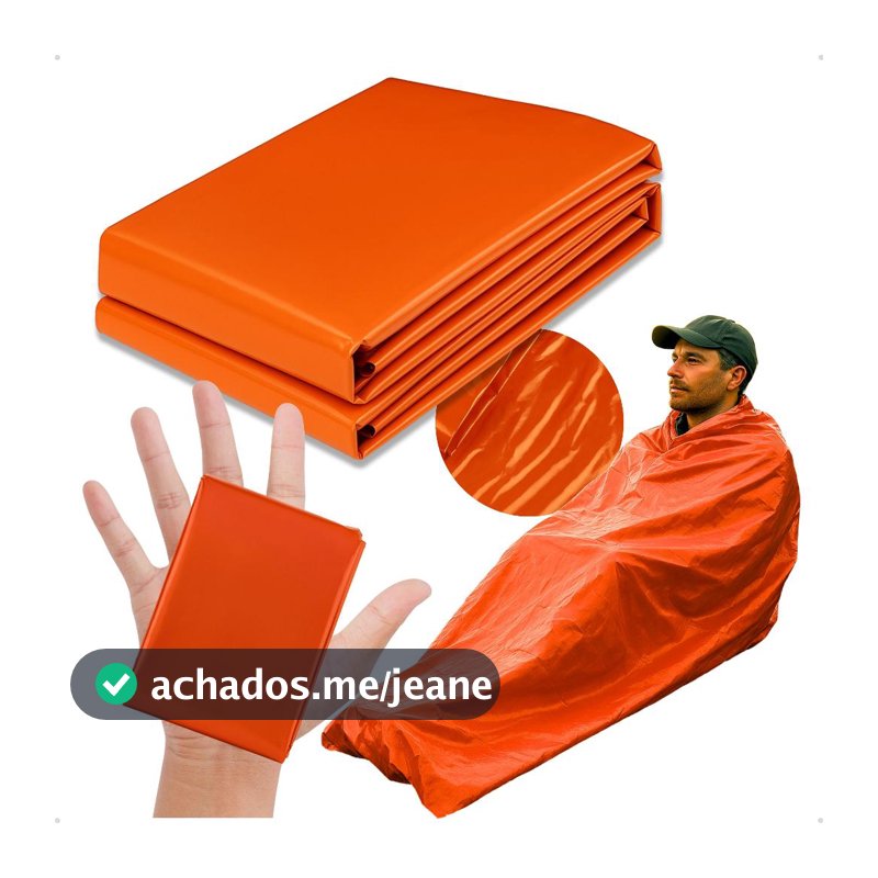 Saco de dormir aluminizado para emergência manta térmica de dormir