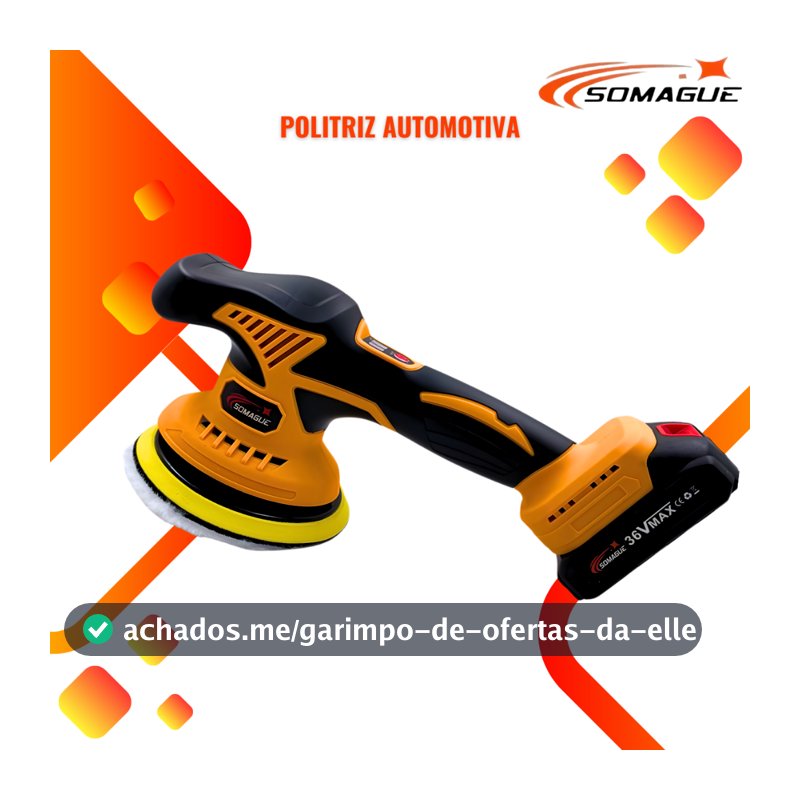 Politriz Automotiva Lixadeira Orbital Sem Fio 2 Baterias