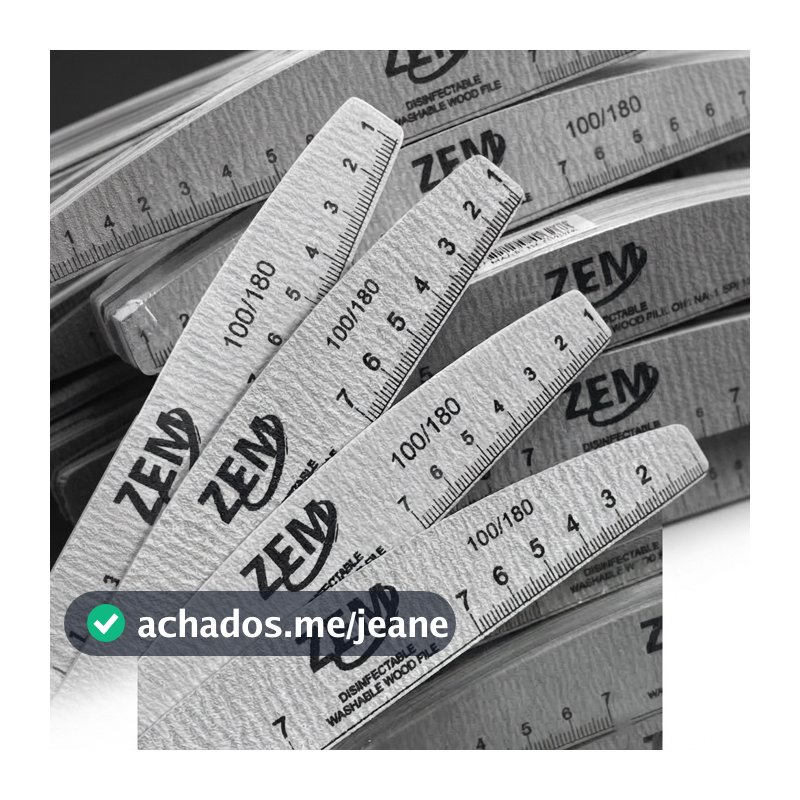 Lixa Bumerangue Profissional Régua Fina ZEM 100/180 O Segredo do Acabamento Perfeito e Simétrico!
