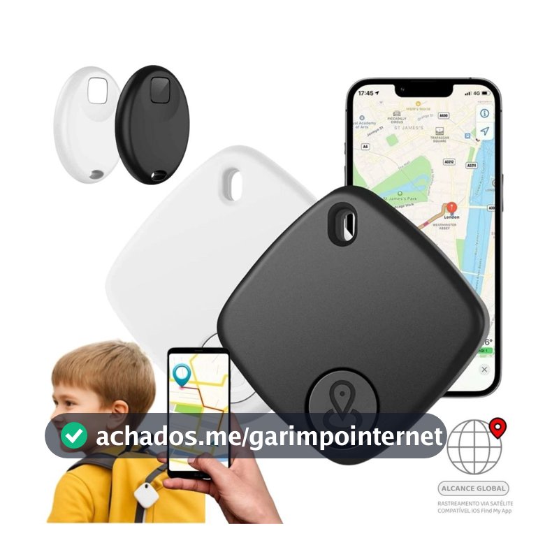 Rastreador Smart Tag Mini Localizador Certificado App Oficial Distância Global GPS