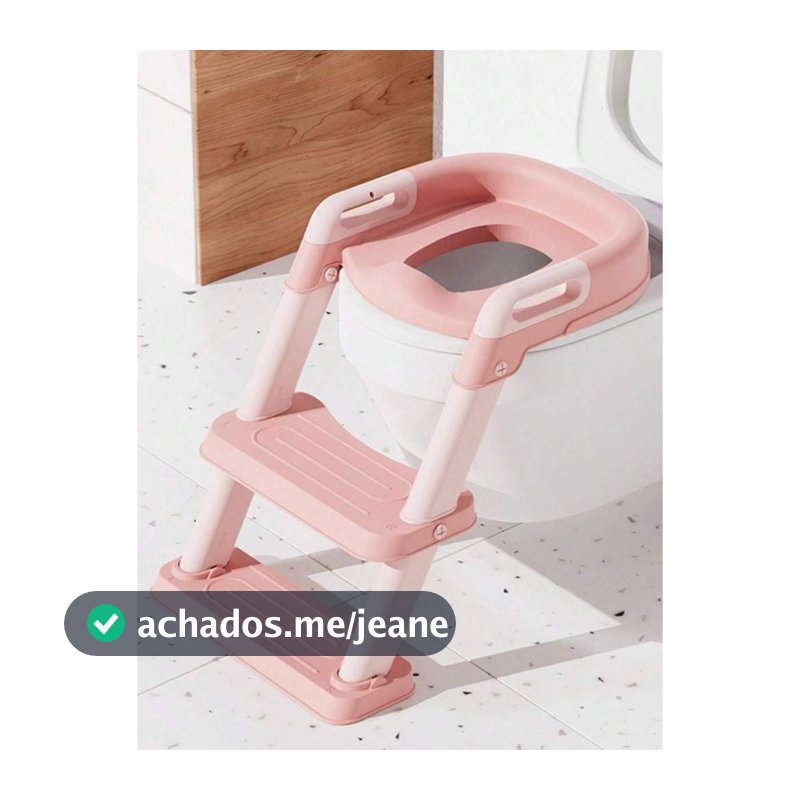Troninho Infantil Com Escada Assento Redutor Vaso Sanitário