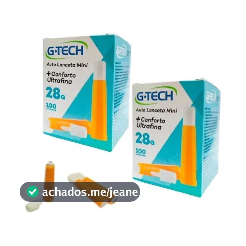Kit 2 Auto Lanceta Ultrafina +Confort 28g C/ 100 - G-Tech