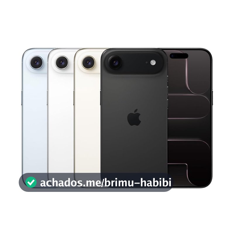 Celular Apple iPhone 17 Air 256GB 5G iOS Tela 6,6" polegadas 48MP Chip A19 Pro com Design Ultra-Fino