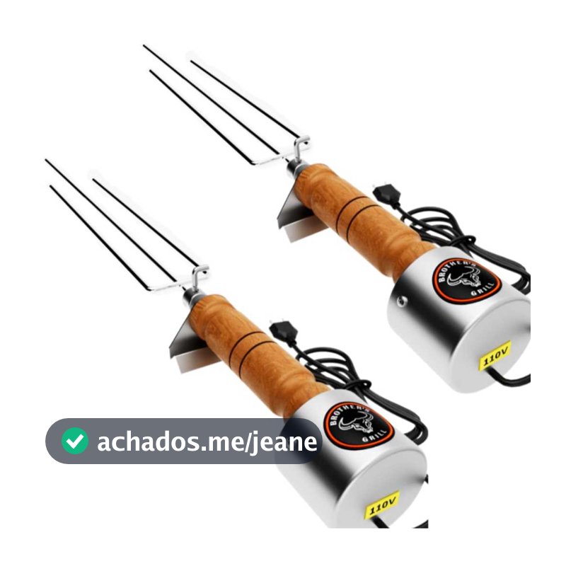 Kit Com 2 Espetos Giratório Elétrico (Linha Econômica)  BROTHER´S GRILL