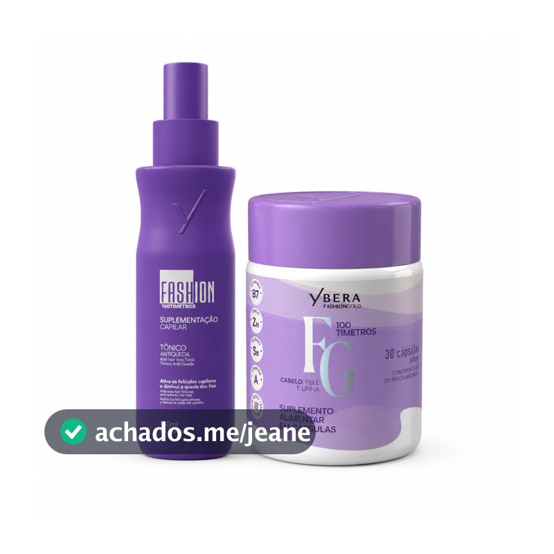 Capsulas 100timetros + Tônico Antiqueda 150ml - Fashion Gold