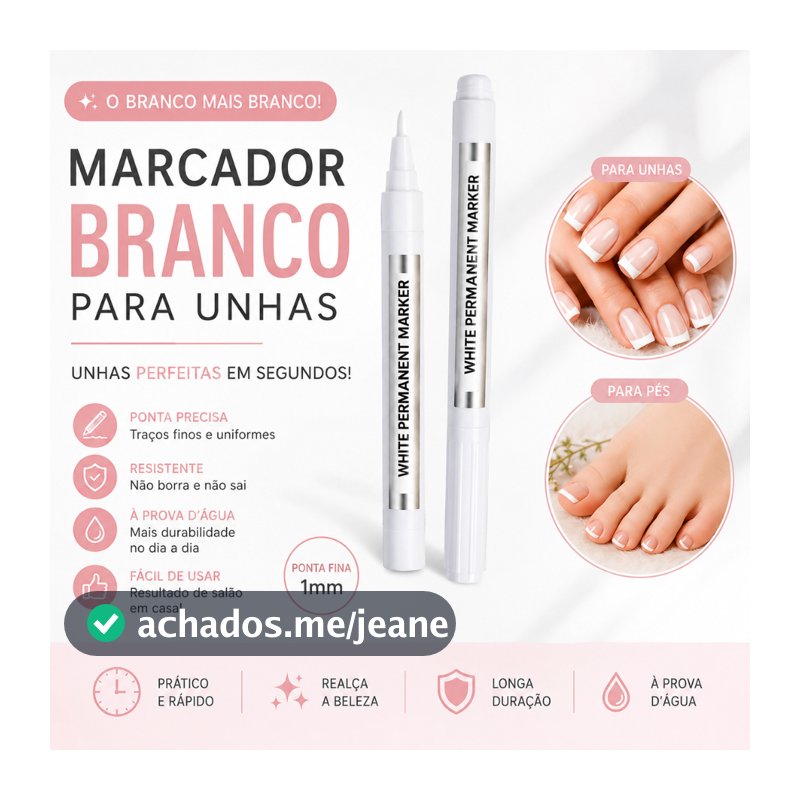 Kit 2 Caneta Francesinha Profissional 1mm para Unhas Decoradas – Nail Art Precisa
