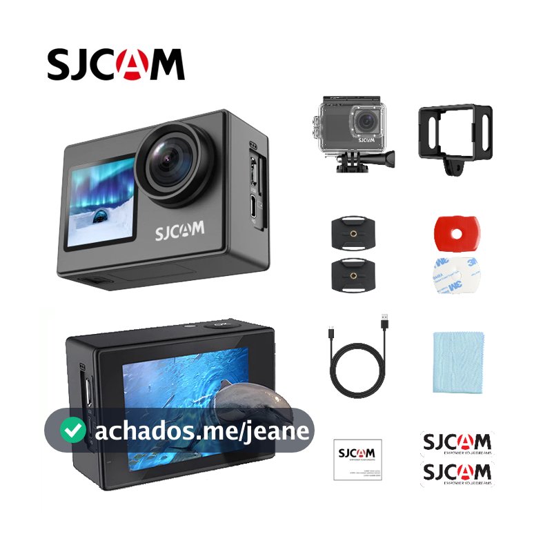 SJCAM SJ4000 Câmera de Ação Dual Screen 4K/30fps Ultra HD 170° Grande Angular 16MP para Ciclismo Mergulho e Vlogs