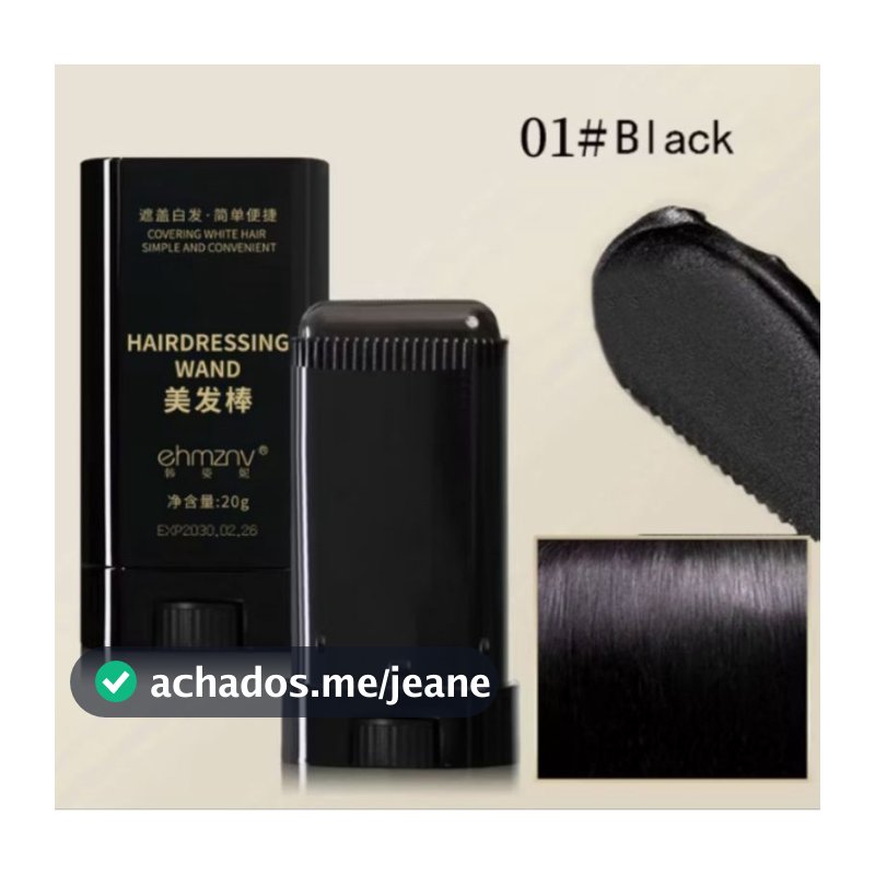 Caneta de Tinta para Cabelo - Cobertura Natural e Fácil Aplicação Retoque de Raiz em Bastão