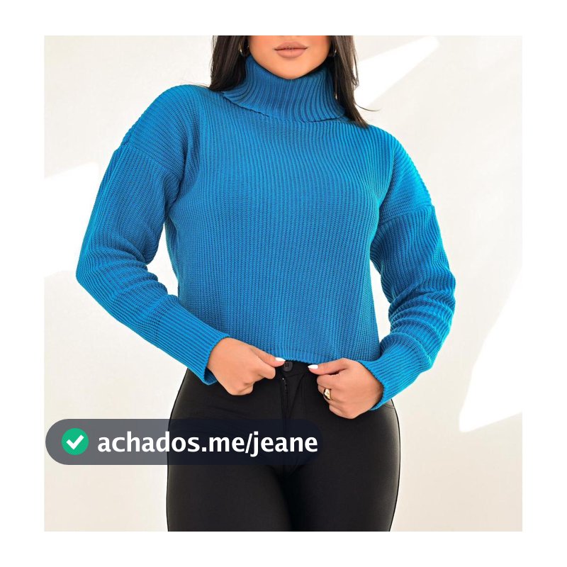 CROPPRED GOLA ALTA FEMININA LISA BASICA PONTO FANG MODA BLOGUEIRA CACHARREL OMBRO CAIDO MODINHA