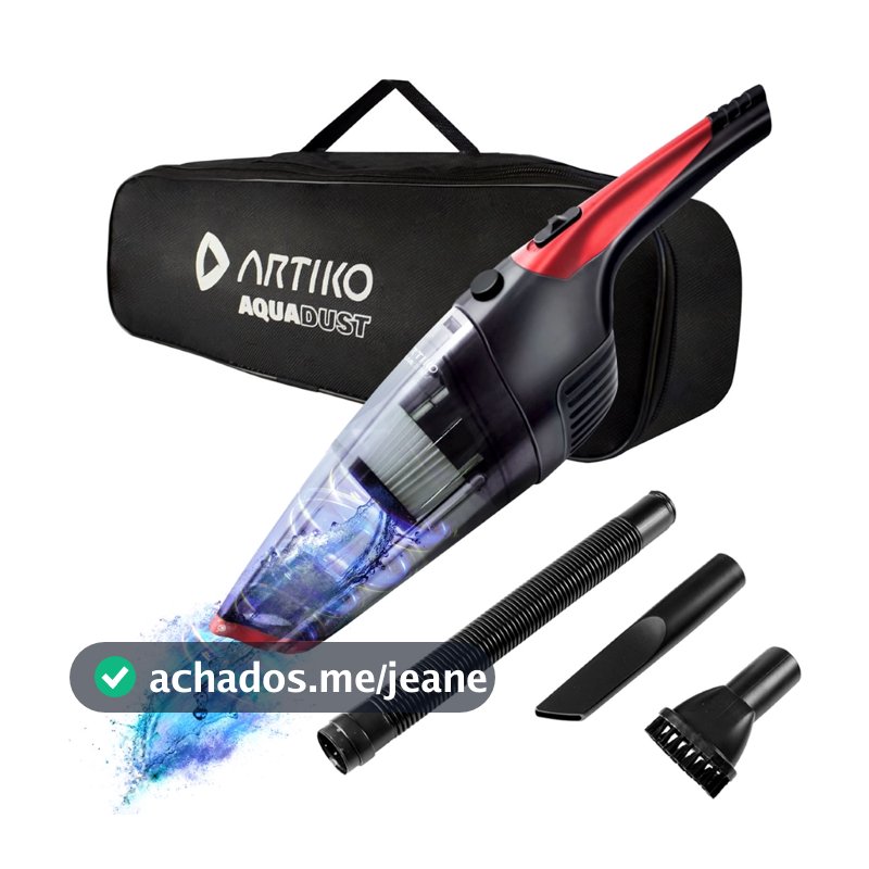 Aspirador De Pó, Água e Objetos Sem Fio Portátil Turbo Potente Artiko Aquadust Bivolt Lithium 7.4V