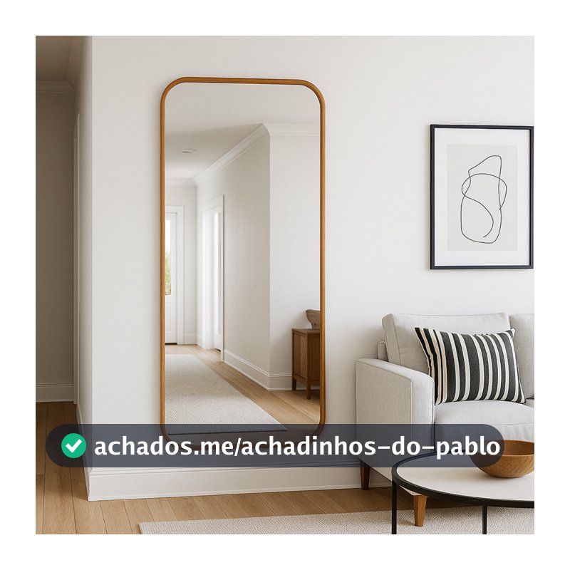 Espelho Orgânico Retangular 53x110cm Grande Moderno Decorativo Para Parede Sala Quarto Banheiro