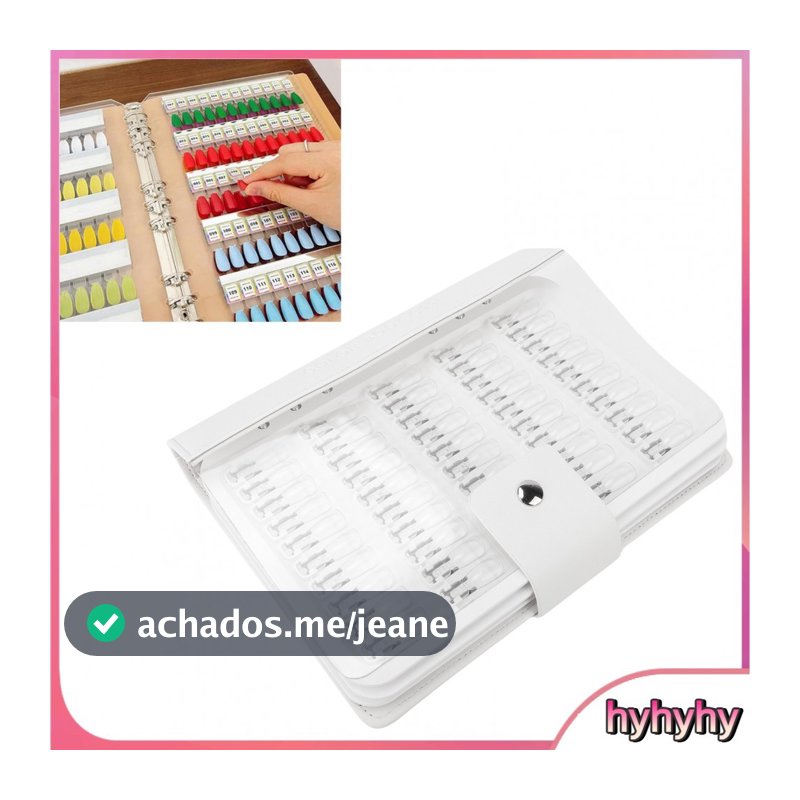 hyhyhy Yechiry 150 cores livro de amostras de arte em unhas com design compacto ABS material de couro PU organizador de