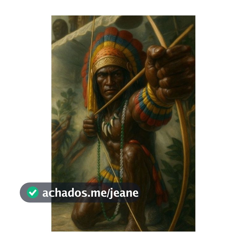 Quadro Decorativo Caboclo Tupinamba Envio Imediato