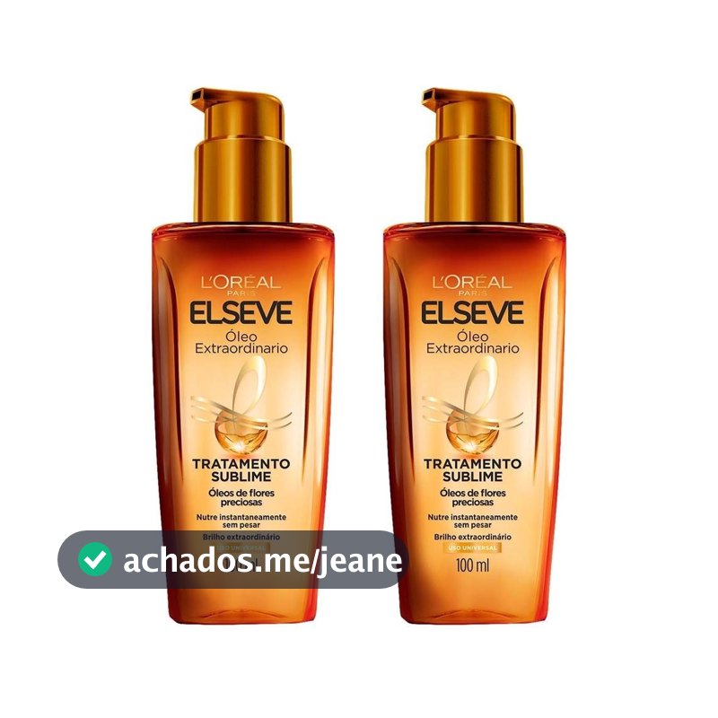 Kit 2 und Óleo Elseve Extraordinário Paris 100ml
