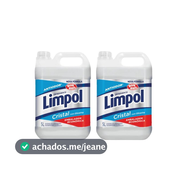 Kit C/2 Detergente 5L Cristal Limpol