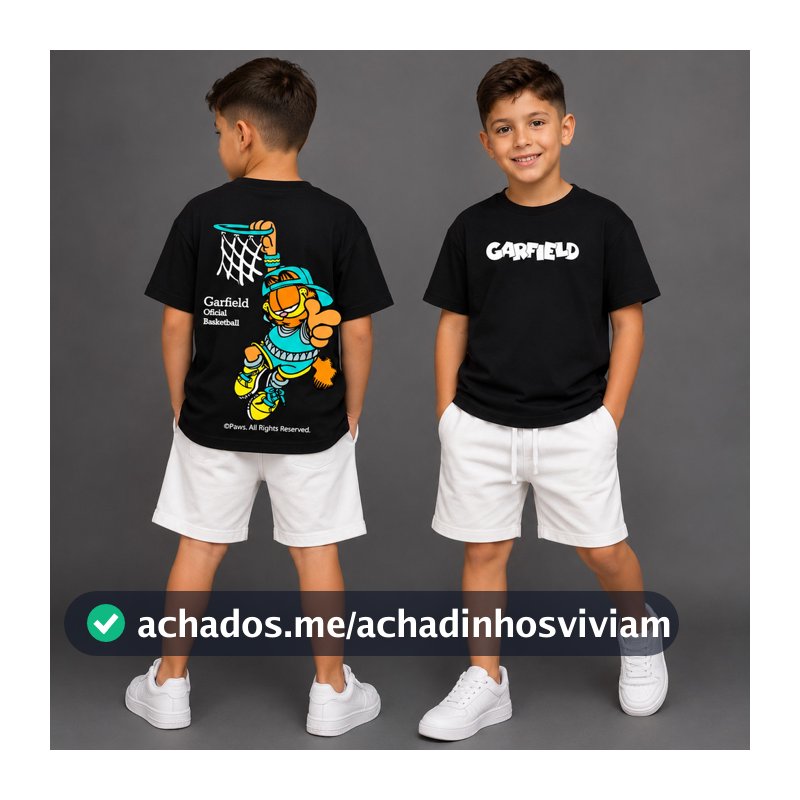 Camiseta Infantil Algodão Criança Streetwear Roupa De Menino Estampa Frente e Verso, LANÇAMENTO