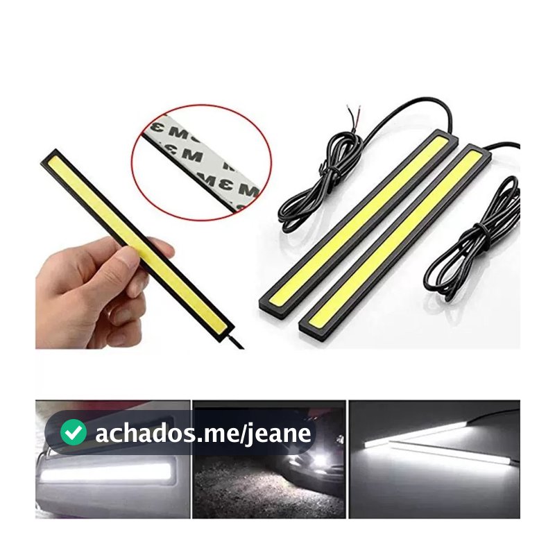 Barras de LED para Luz Diurna (DRL) Super Brilho e Fácil Instalação Automotiva Carro Moto