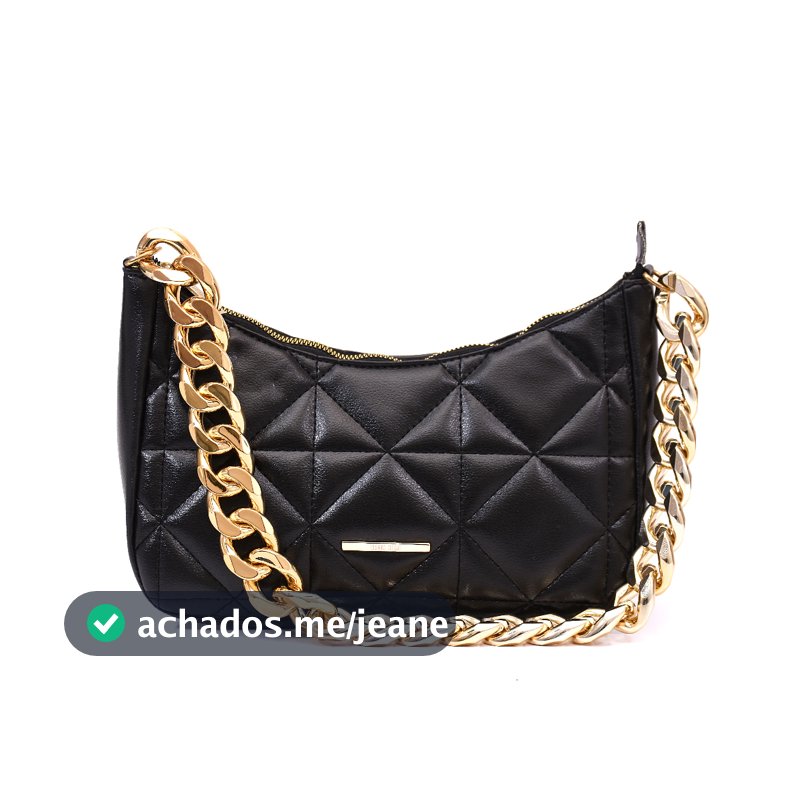 Bolsa Pequena Ombro Lateral Feminina Maria Milão Vintage Corrente Grossa Matelassê