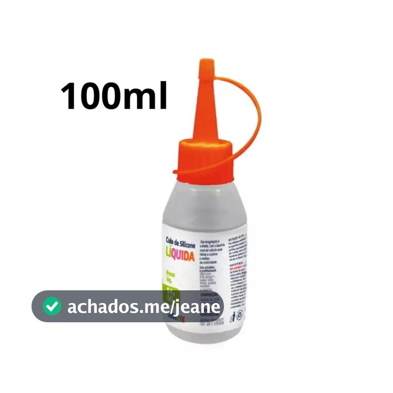 Cola Silicone Líquida 60ml 100ml 250ml Escolar Artesanato Papel EVA Madeira Leo&Leo