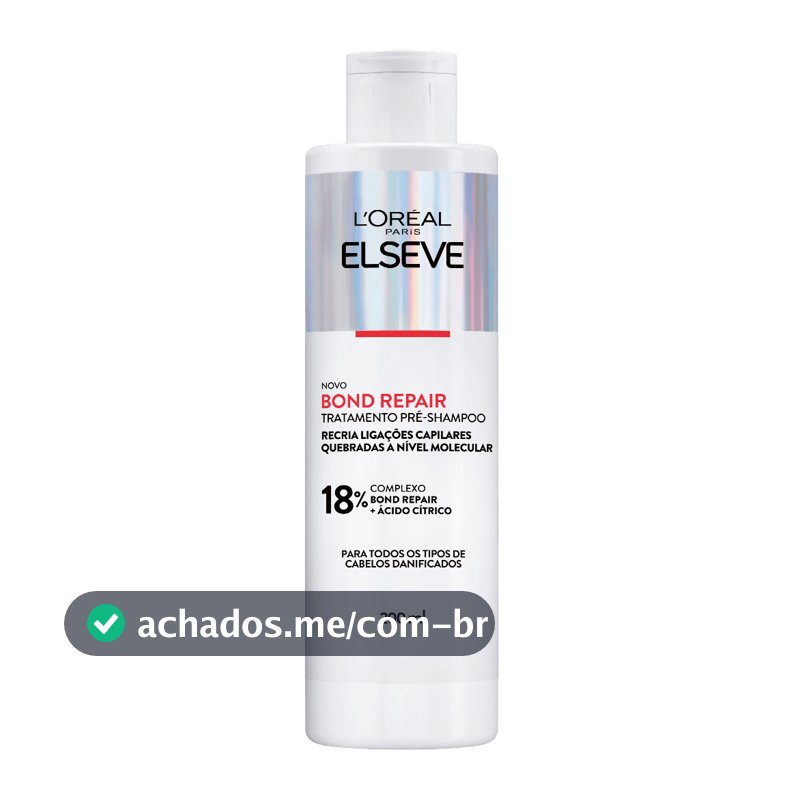 Tratamento Pré-Shampoo Reparação e Reconstrução para Cabelos Danificados Elseve Bond Repair L'Oréal Paris 200ml