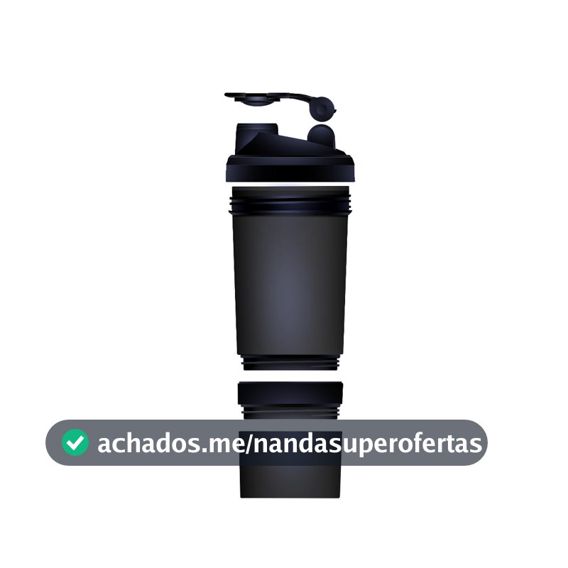 Garrafa Coqueteleira com Repartição e Porta Capsulas 500ml Lisa sem Desenho Para Academia e Diversos