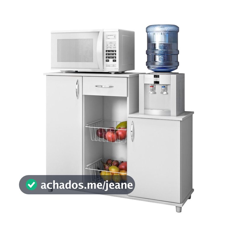 Fruteira Armário Balcão Multiuso Cozinha Diva Branco
