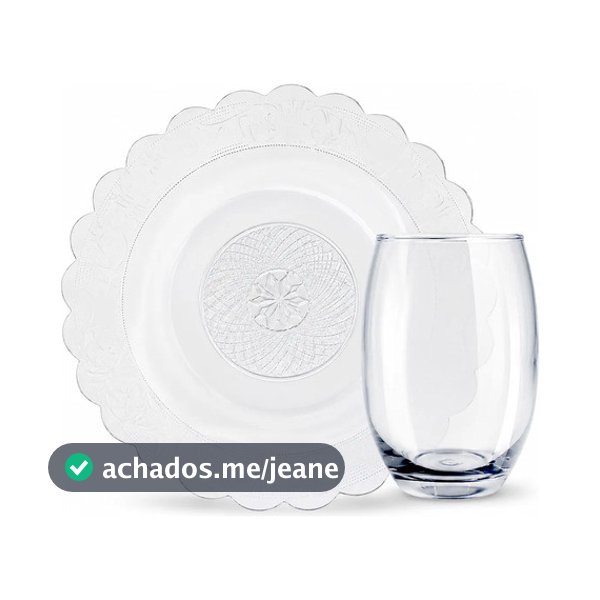 Kit 6 Pratos Egípcios Sopa 21,5cm + 6 Copos Califórnia 450ml Transparente Estrela