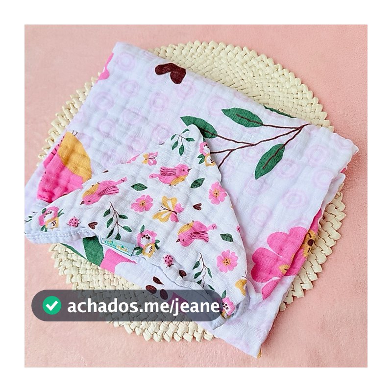 Toalha de Banho Bebê em Fralda Soft 85x85 Baby Nice fralda soft
