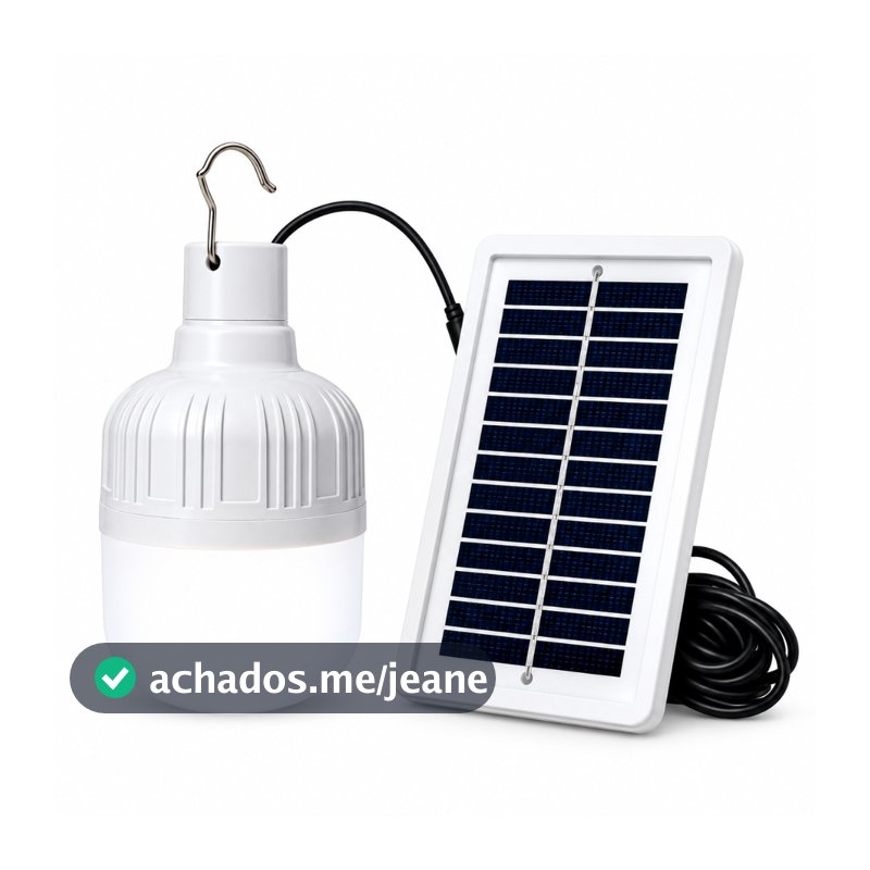 80w/100w/150w Painel Solar Portátil - Lâmpada LED para Camping - 2,6M - Emergências ao Ar Livre